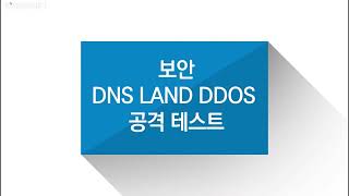 [인포블록스] DNS LAND DDoS 공격 데모 영상