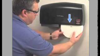 Coreless JRT Twin Tissue Dispenser - Loading