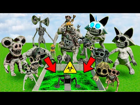 SPARTAIN KICKING CHALLENGE ALL ZOONOMALY MONSTERS in TOXIC WATER - Garry's Mod