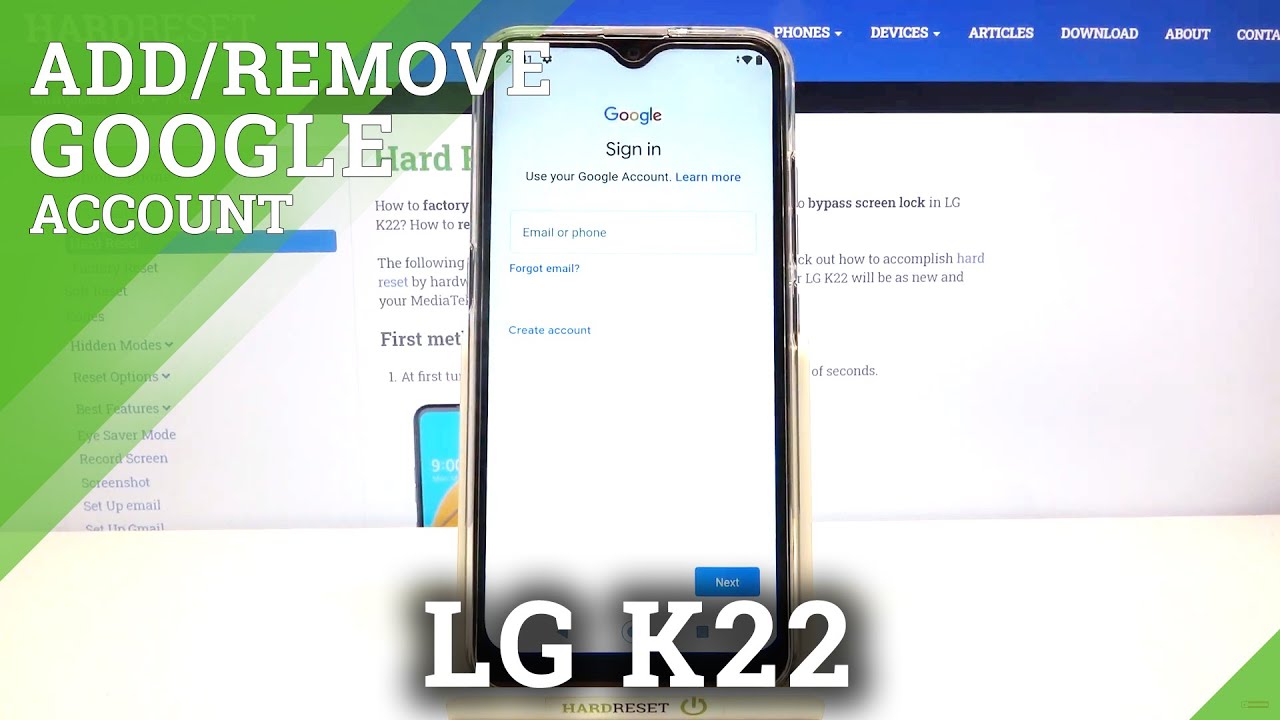 How to Add & Delete Google Account in LG K22 – Switch Google User