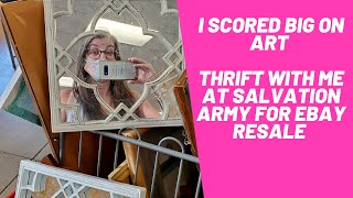 I Scored Big on Art - Thrift With Me at Salvation Army for Ebay Resale