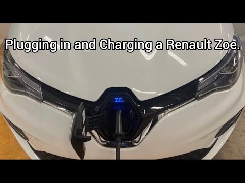 Plugging in and Charging a Renault Zoe.