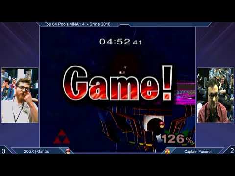 Shine 2018 SSBM - 20GX | Gahtzu (C. Falcon) vs. Captain Faceroll (Sheik) - Melee Top 64 LR4