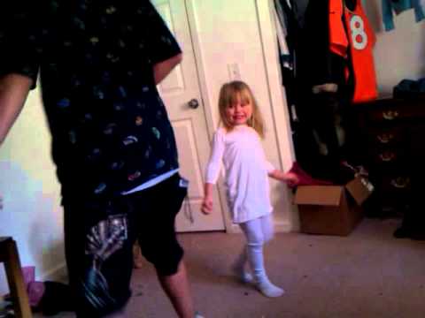 Savanah and Uncle Ricky doing karate