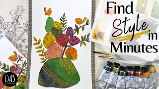 Super-Easy Watercolor Style YOU Can Learn in Five Minutes (Beginner Friendly!)