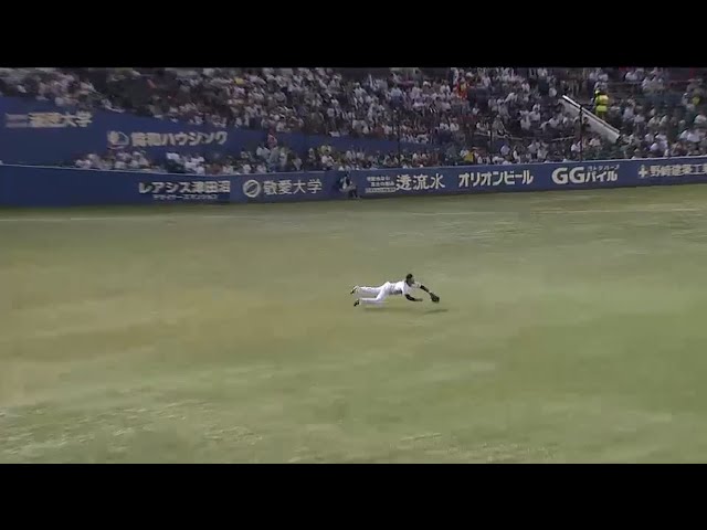 【2回表】マリーンズ・清田 ド迫力のダイビングキャッチ!! 2015/8/19 M-F