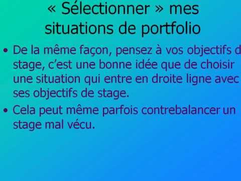 comment remplir analyse pratique portfolio