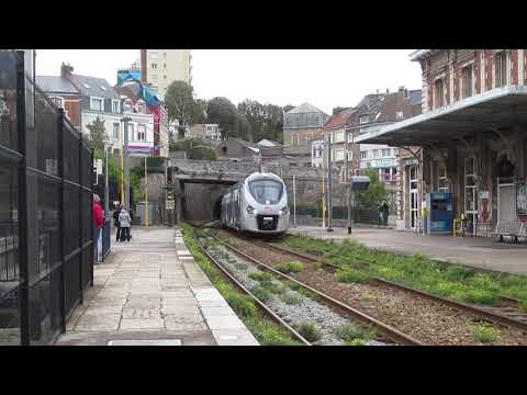 , title : 'Passage d'un train Régiolis en direction de Calais-ville en gare de Boulogne Tintelleries'