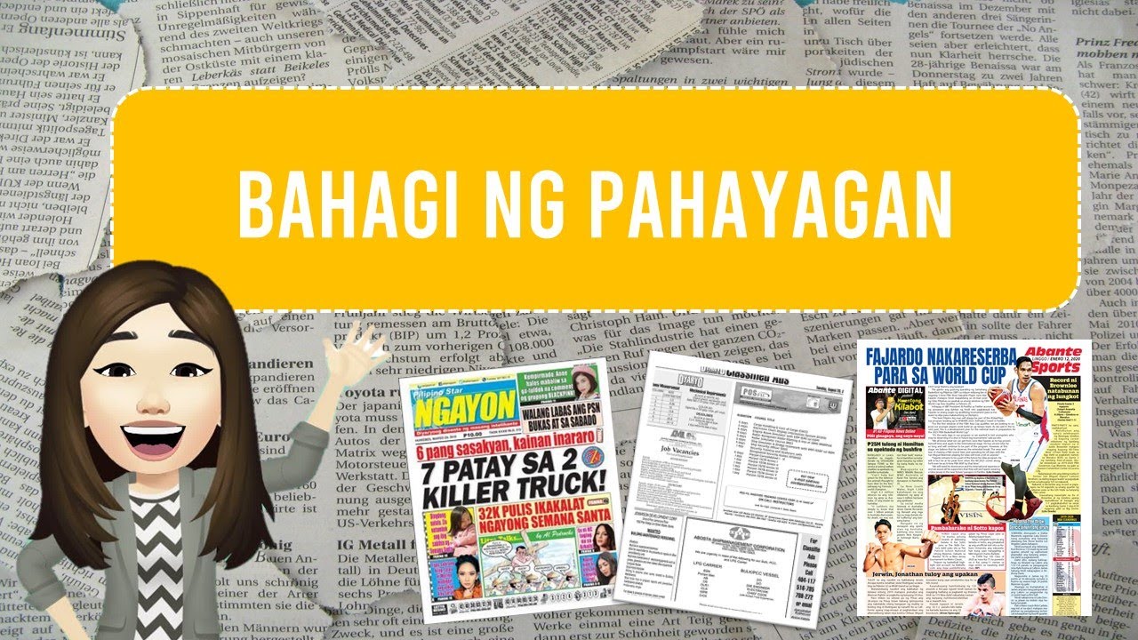 Mga Bahagi ng Isang Pahayagan