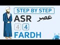 Male - Asr 4 Rakat Fardh - Learn How to Pray Asar Salah - Hanafi Method Complete Demonstration