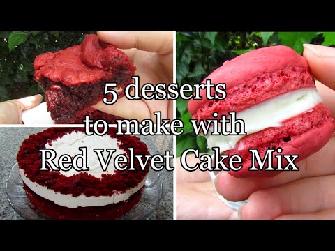5 Easy Desserts Using Red Velvet Cake Mix ❤️ | Creative Box Mix Hacks!/ Just Anya
