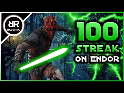 100 Darth Maul Killstreak on Endor (Star Wars Battlefront 2 - Galactic Assault)