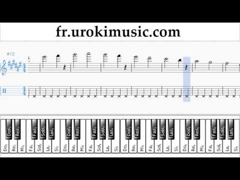 Cours de Piano (main droite) Michael Jackson - Beat It Tuto Partitions Partie#1 um-i829