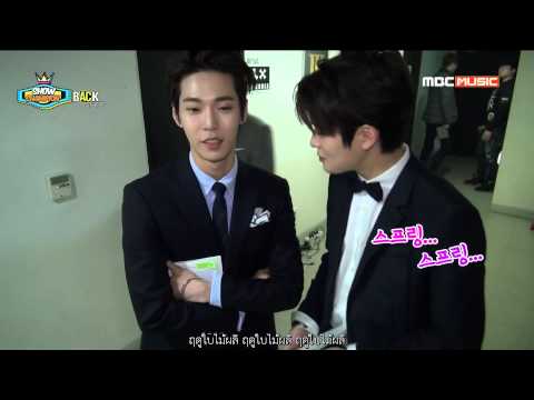[THAISUB] 150314 Show champion backstage - MC Jaehyun & Doyoung SMROOKIES โปรโมทเพลงรุ่นพี่ D&E
