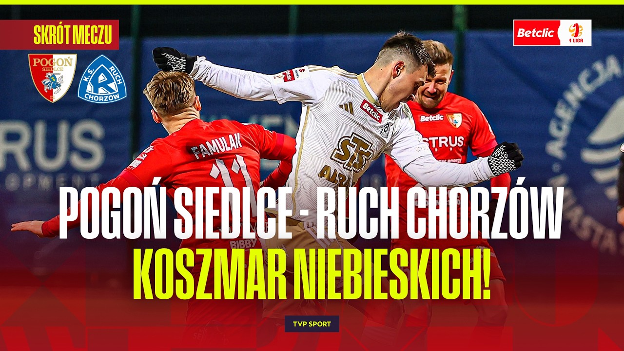 Pogoń Siedlce vs Ruch Chorzów Highlights