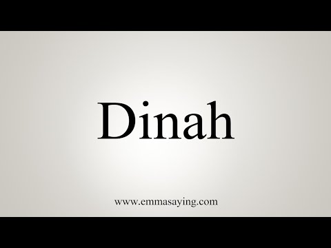 Part of a video titled How To Say Dinah - YouTube