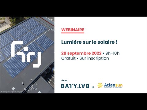 Webinaire Batylab  - Lumière sur le solaire !