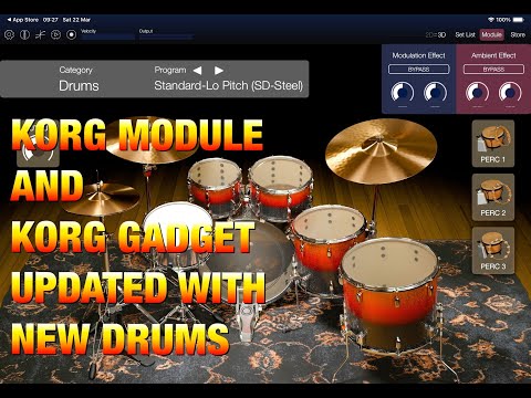 KORG Module & Gadget Updated with NEW Drum Module - Walkthrough for the iPad