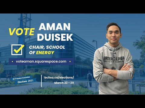 Vote for AMAN DUISEK | BCIT SA elections