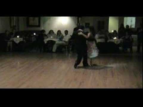  Fabian Salas  and  Carolina del Rivero  are  dancing  to  a  tango