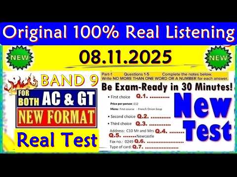 IELTS LISTENING PRACTICE TEST 2025 WITH ANSWERS | 08.11.2025