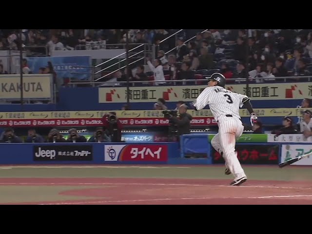 【9回裏】マリーンズ・角中 バックスクリーンに飛び込む2ランHRで同点に‼ 2019/4/9 M-B