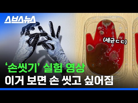 [실험 영상] '올바른 손씻기 6단계'가 중요한 이유, 시각적으로 보여드림 /스브스뉴스