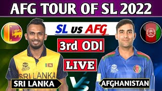 SRI LANKA vs AFGHANISTAN 3rd ODI MATCH LIVE COMMENTARY | AFG vs SL 3rd ODI MATCH LIVE | CRICTALES