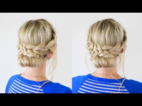 French Lace Braid Updo | Back to School Hairstyles