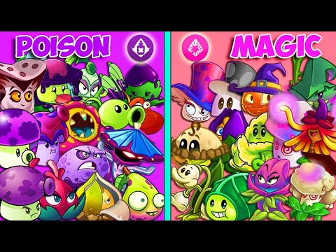 Team POISON vs MAGIC - Who Will Win? - PvZ 2 v10.4.1 Team Plant vs Team Plant