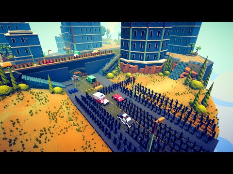 CAN 150x POLICE CLEAR ENEMY CITY? - Totally Accurate Battle Simulator TABS