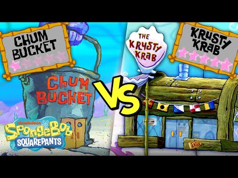 Krusty Krab vs. Chum Bucket - Which Restaurant is Better? ? Kelp Reviews | SpongeBob