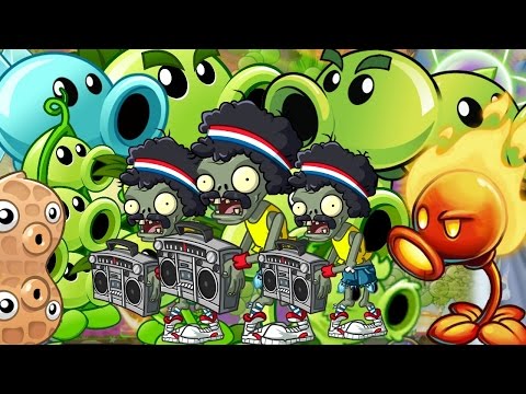 Plants vs Zombies 2 Epic Hack : Starting Power-Up - Team Peashooters vs 80's BoomBox Zombies