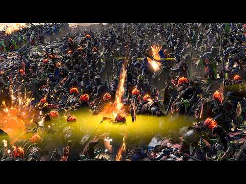 CHAOS DWARFS vs BRETONNIA - TotalWar Warhammer 3 cinematic battle