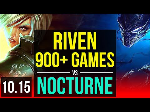 RIVEN vs NOCTURNE (TOP) | 900+ games, KDA 7/1/4 | NA Grandmaster | v10.15