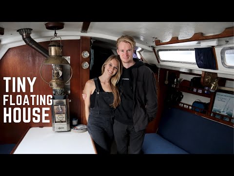 Tiny House Tour | Living on a 30 ft Sailboat | Winter Boat Life | Catalina 30 Sailboat Tour