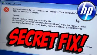 Secret system restore FIX for HP computers using recovery manager