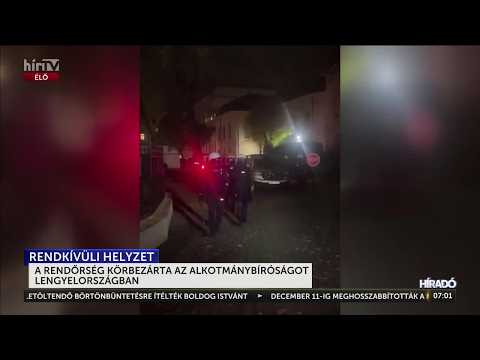 Ostromállapot Varsóban: rendőrök vették körül a lengyel alkotmánybíróságot - HírTV