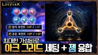 아크그리드 가성비 있게 세팅하기 + 젬 합성 - 포셔의 로스트아크 설명회