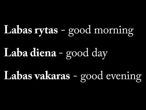 Lithuanian greetings. Lithuanian lesson #00001