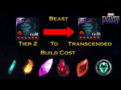 Beast Tier 2 To Transcended Cost Information For Beginners - F2P - Marvel Future Fight