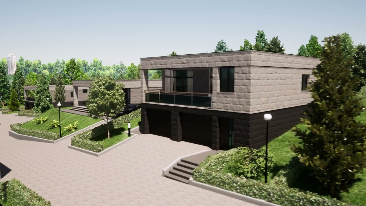 Затворен жилищен комплекс om еднофамилни едноетажни и двуетажни жилищни сгради