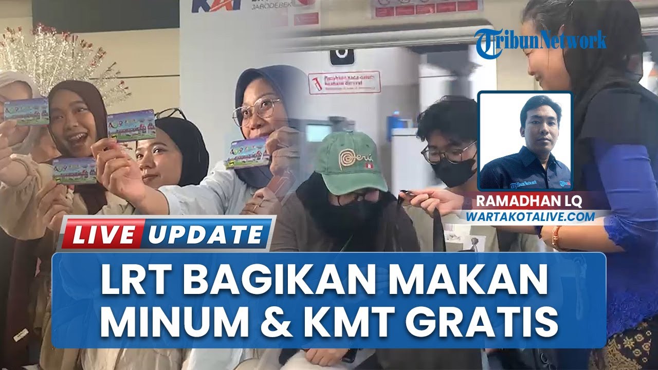 LRT Jabodebek Bagi-bagi Makanan & Minuman serta KMT dalam Rangka HUT Jakarta