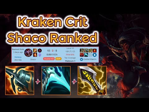 Kraken Crit 3 Auto Shaco Build - S12 Plat Ranked [League of Legends] Full Gameplay - Infernal Shaco