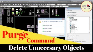 AutoCAD Purge command | How to Clean Autocad Drawing From Unnecessary Objects | Using Purge Command