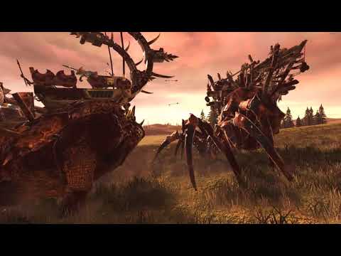 Ancient Stegadon and Terrorgeist VS Arachnarok Spider and Frostheart Phoenix - TW: Warhammer 2