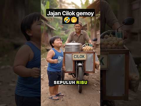 Si GEMOY Jajan Cilok😋😋 #funny #shortvideo