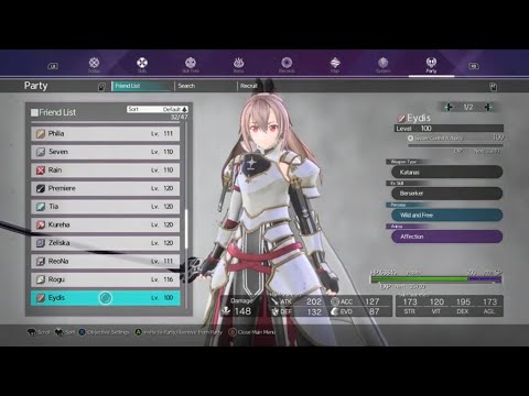 Sword Art Online Alicization Lycoris all Playable Characters including DLC