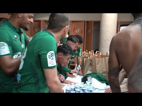 La joie du vestiaire après la victoire à Reims !