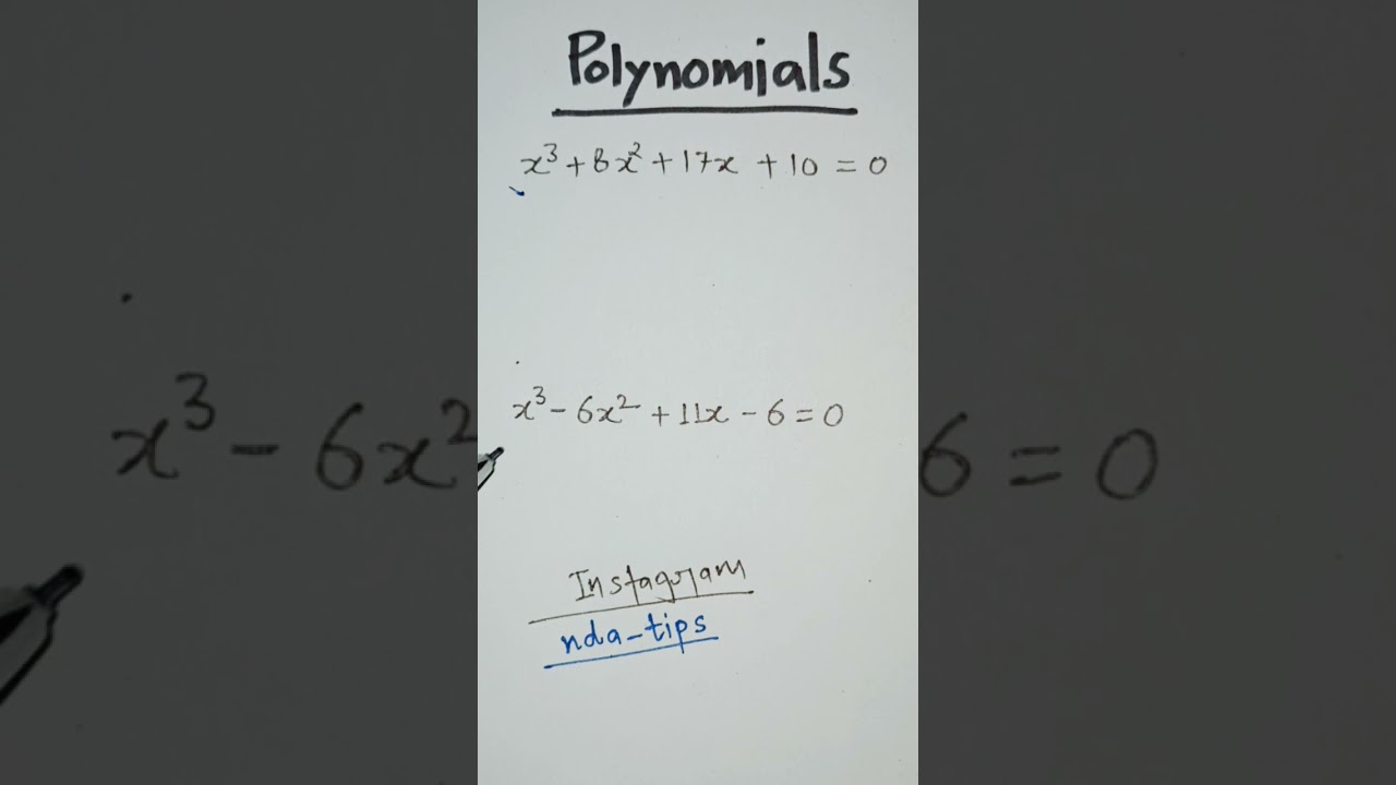 polynomials super trick to find roots of cubic equation | factorisation trick